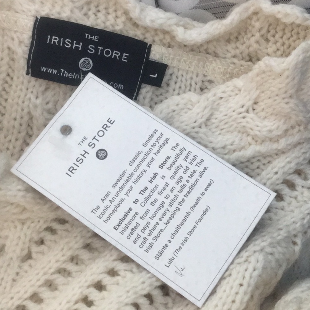 Sold Irish store merino wool pullover detailed collar - Picture 9 of 13